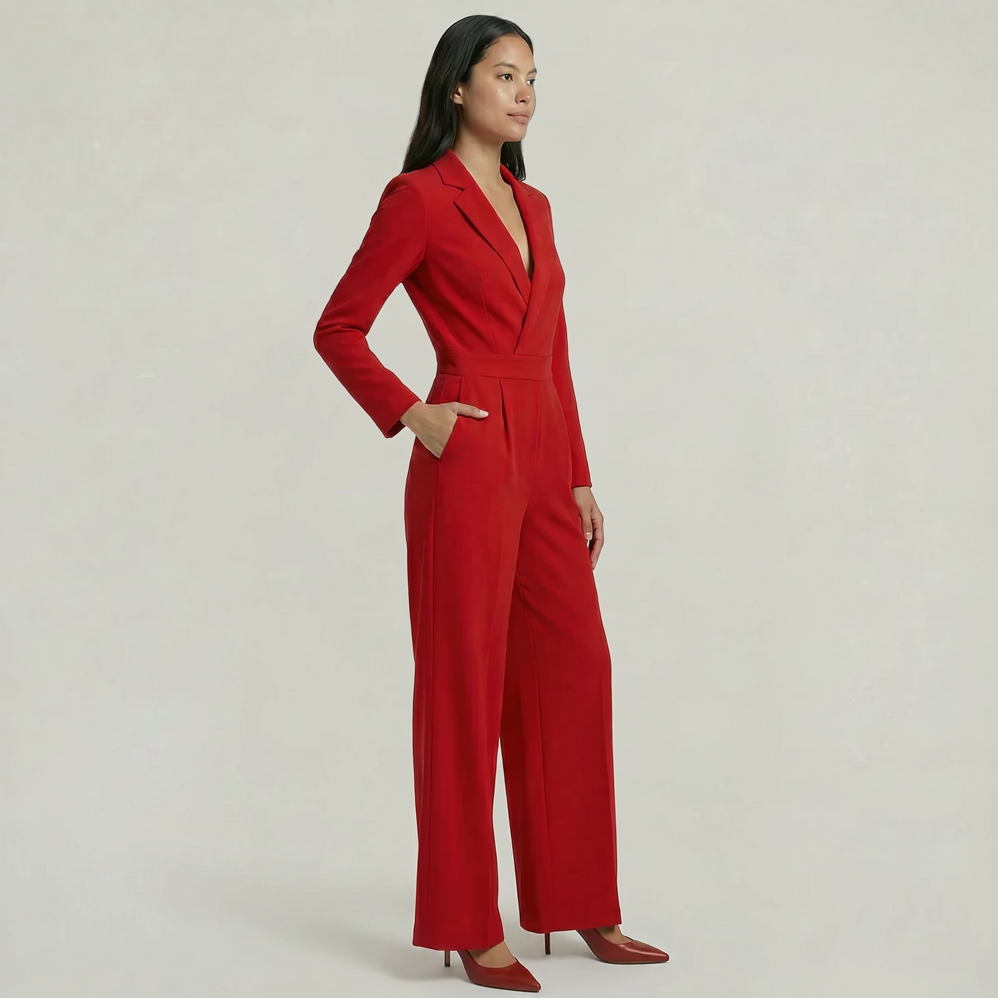 Women's V Neck Jumpsuit