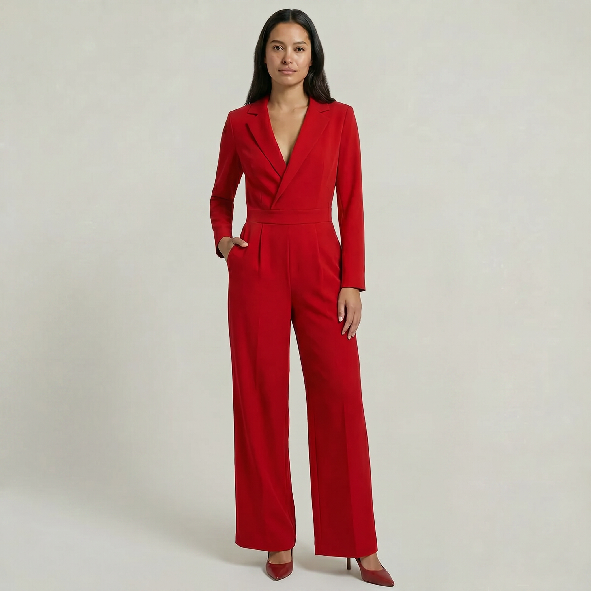 Women's V Neck Jumpsuit
