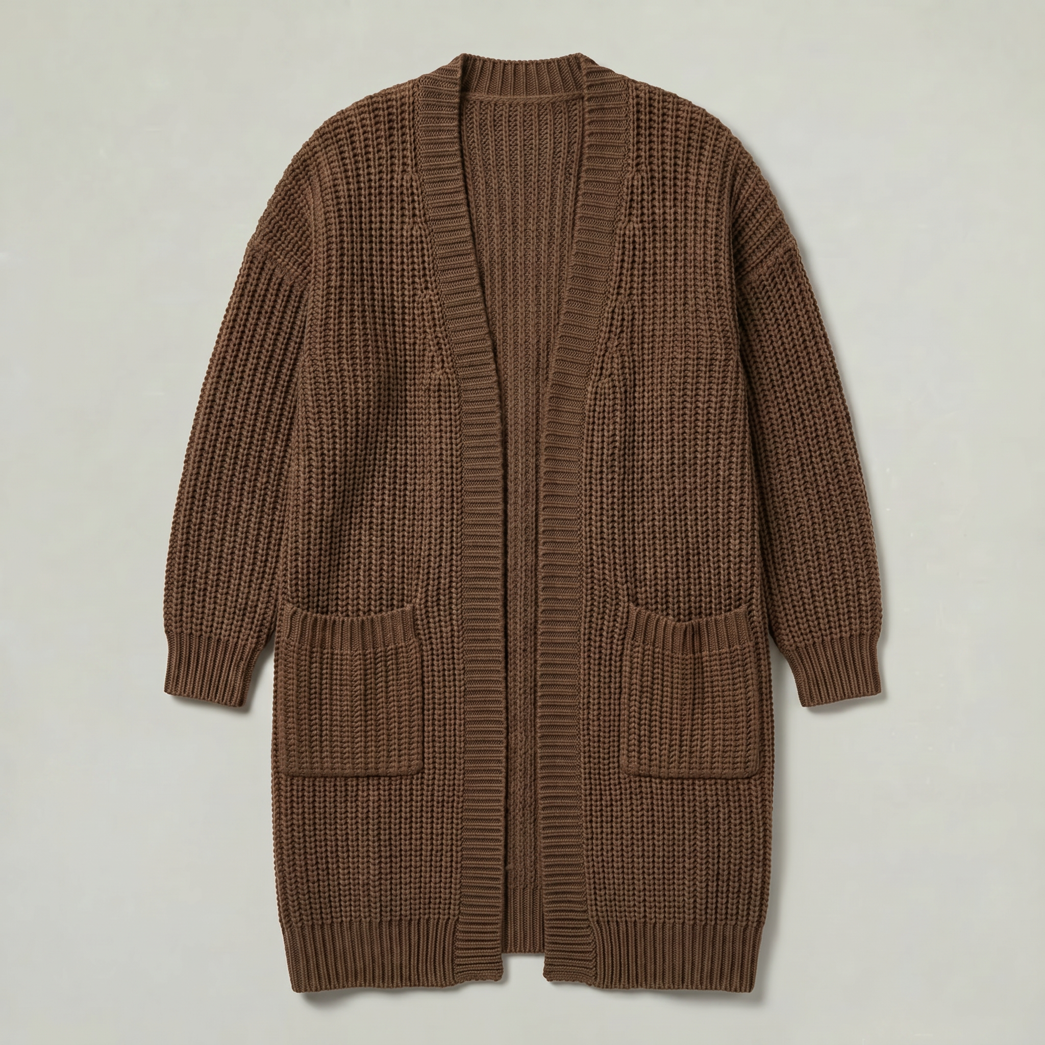 Women's Knit Long Winter Cardigan Toe Length