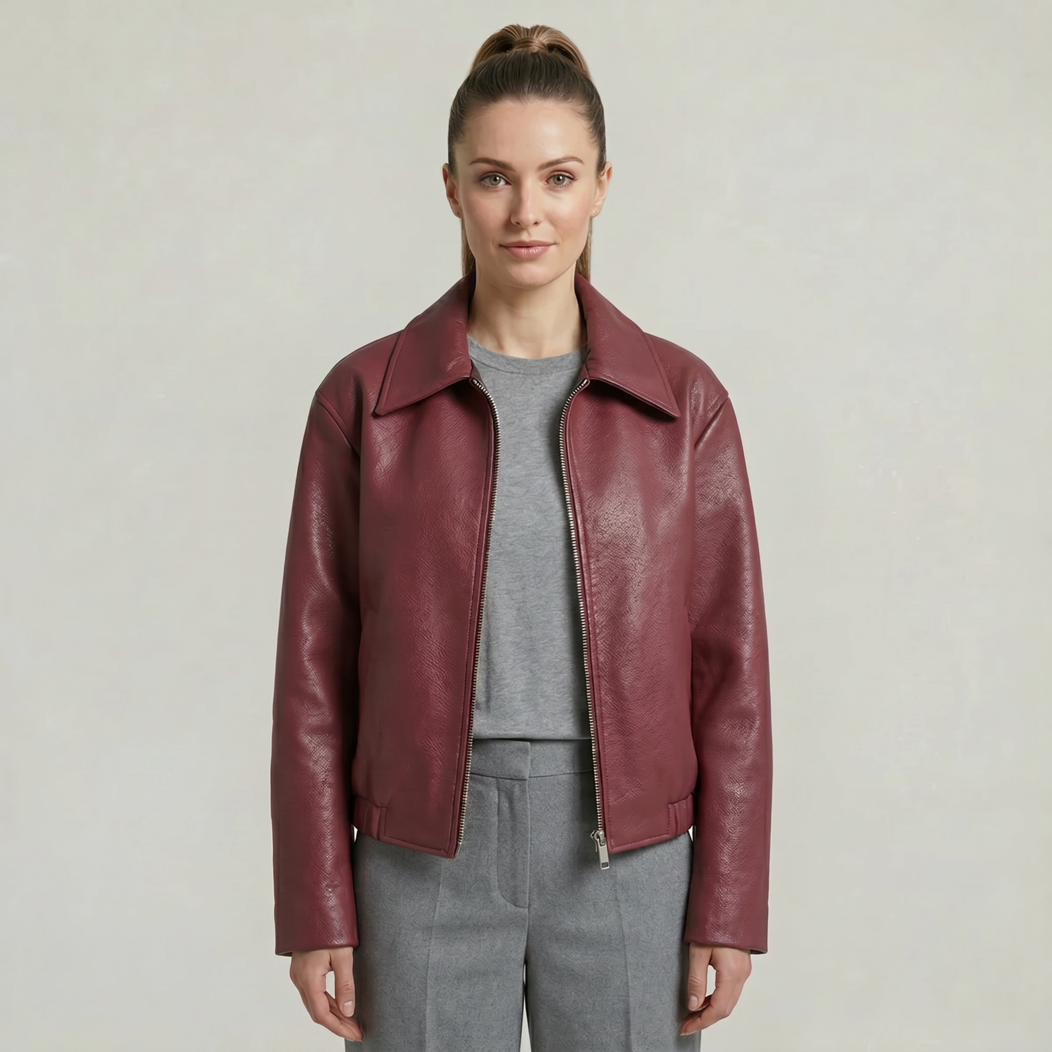 Women's Zip-Up Short Coat