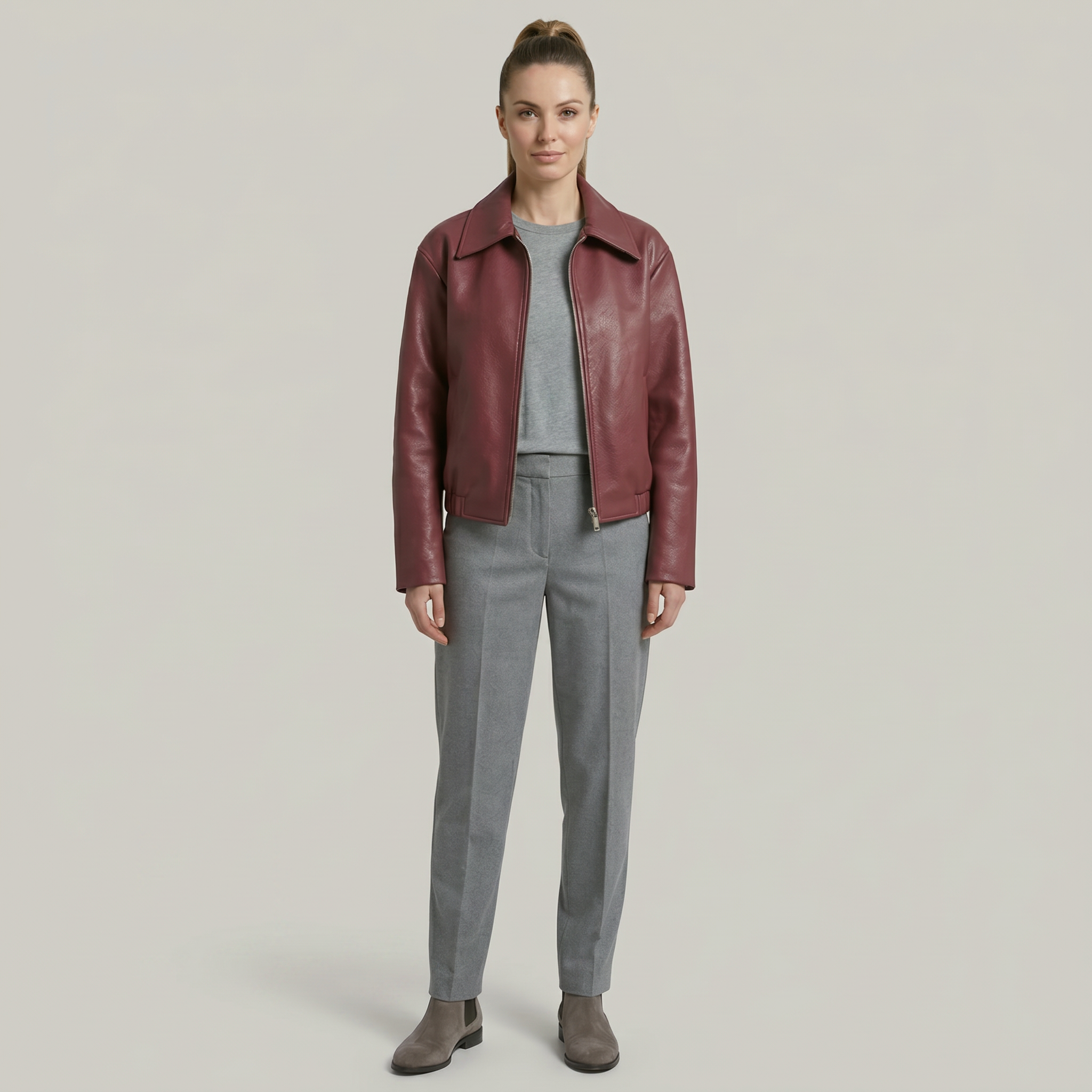 Women's Zip-Up Short Coat