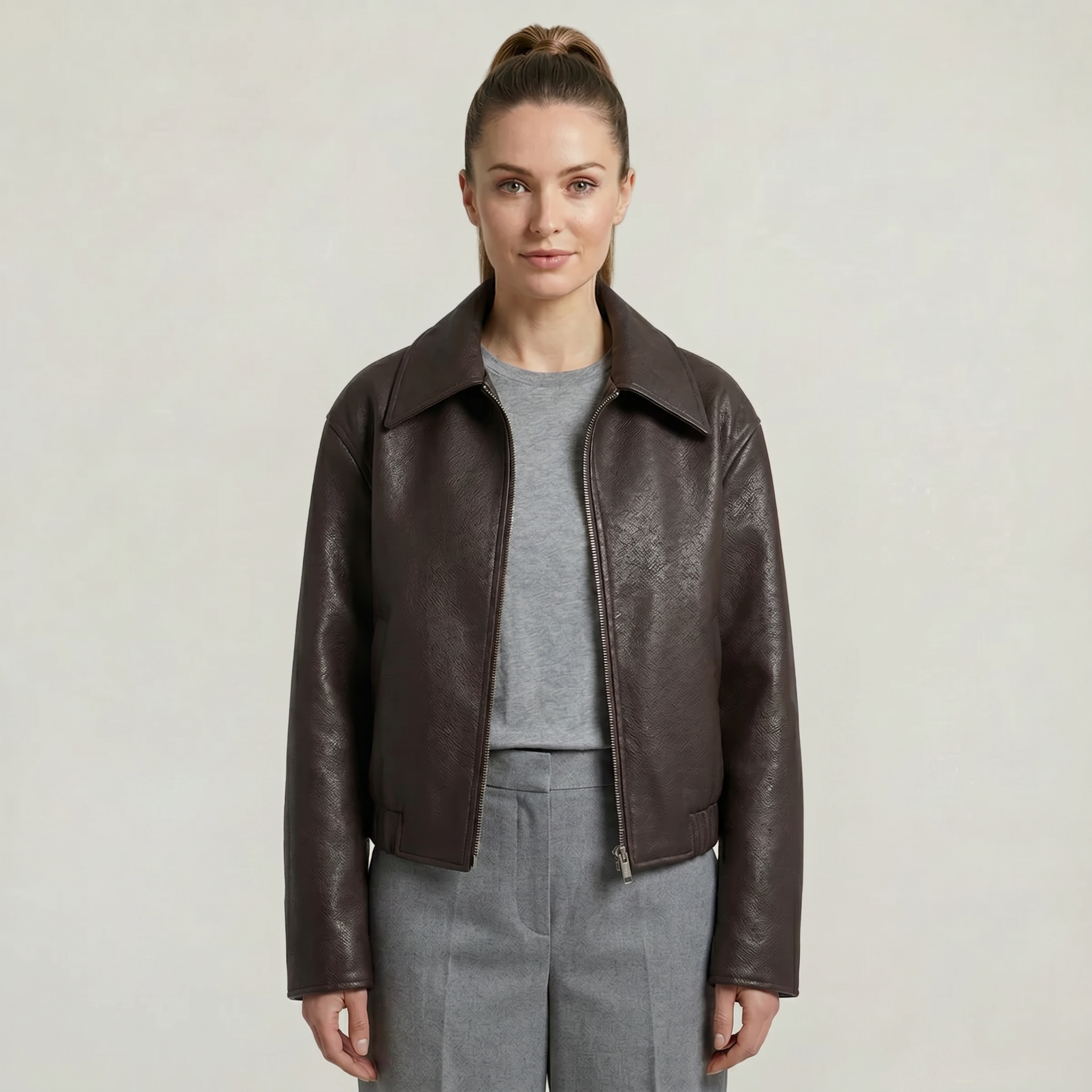 Women's Zip-Up Short Coat