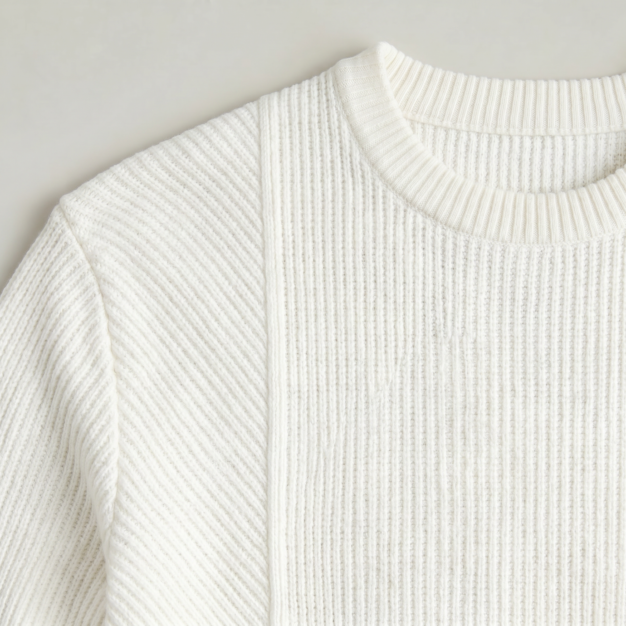 Men's Textured Knit Crewneck Sweater - Long Sleeve Relaxed Fit Smart Casual Winter Jumper