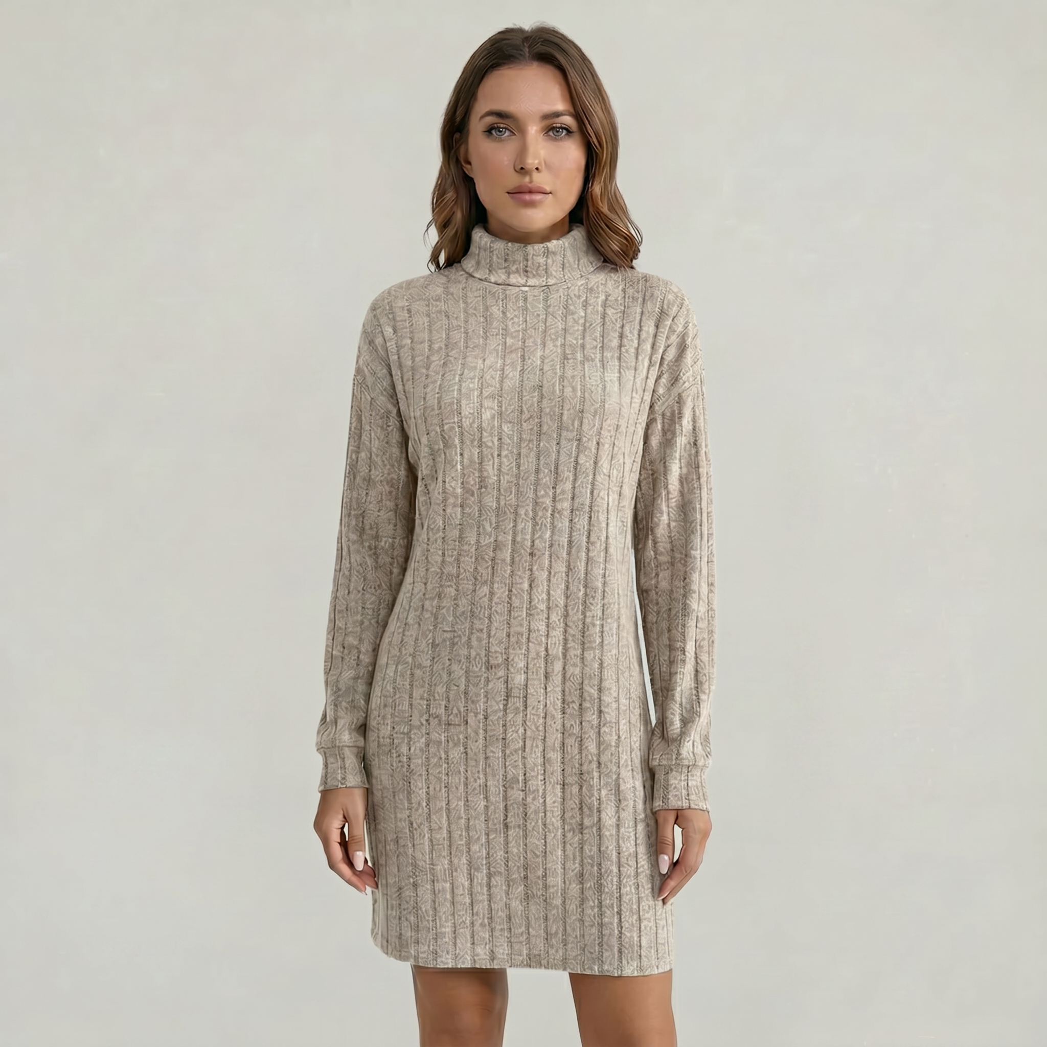 Women’s Knitted Turtleneck Dress