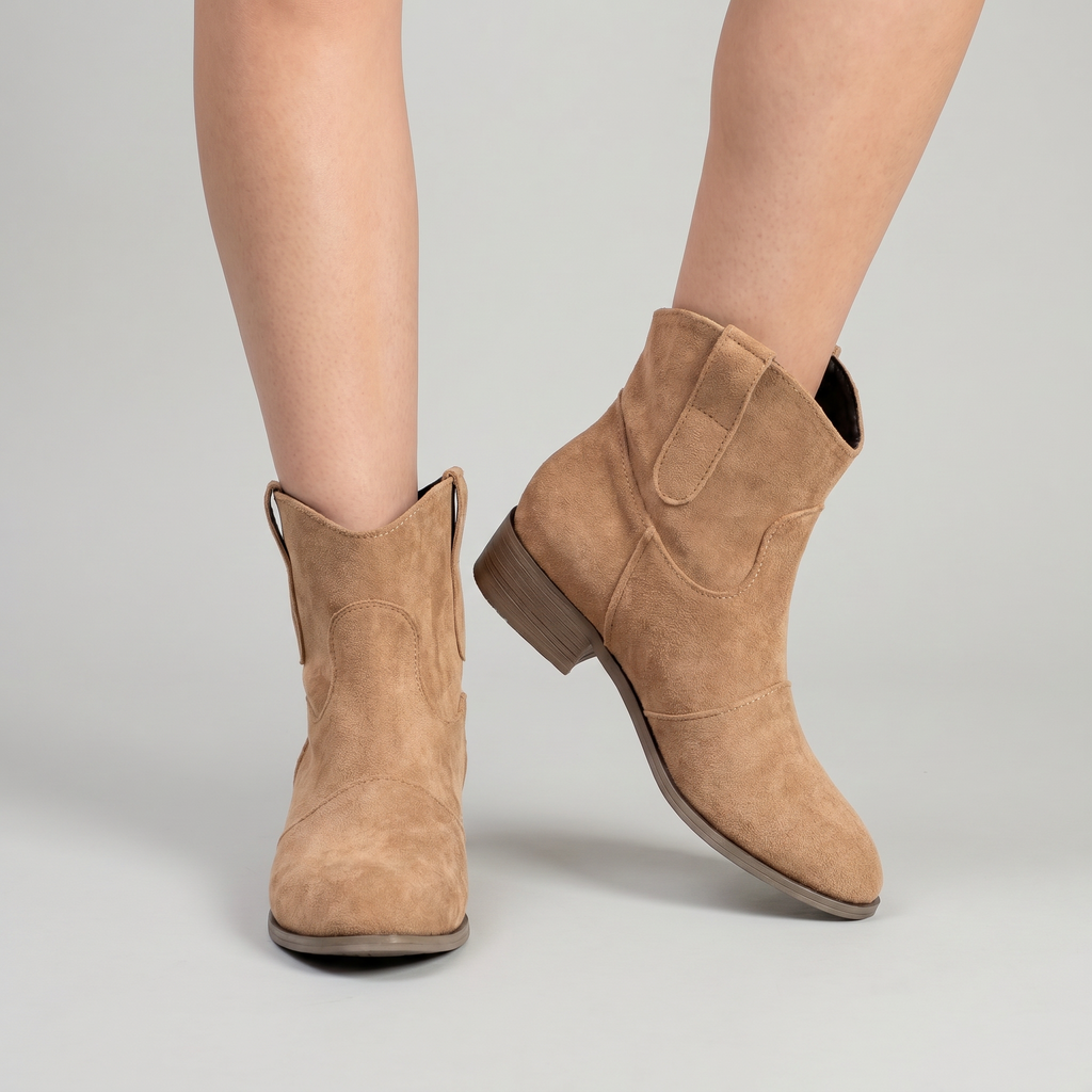 Women's Ankle Boots - Western Slip-On Ankle Boots Smart Casual Winter
