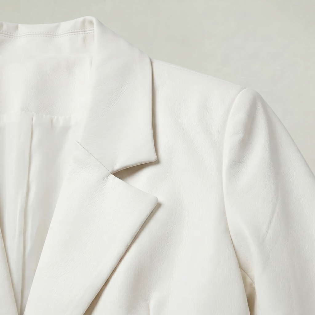 Women’s Cropped Blazer - Single Button Short Tailored Jacket