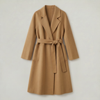 Women’s Wool Long Coat - Belted Tailored Fit