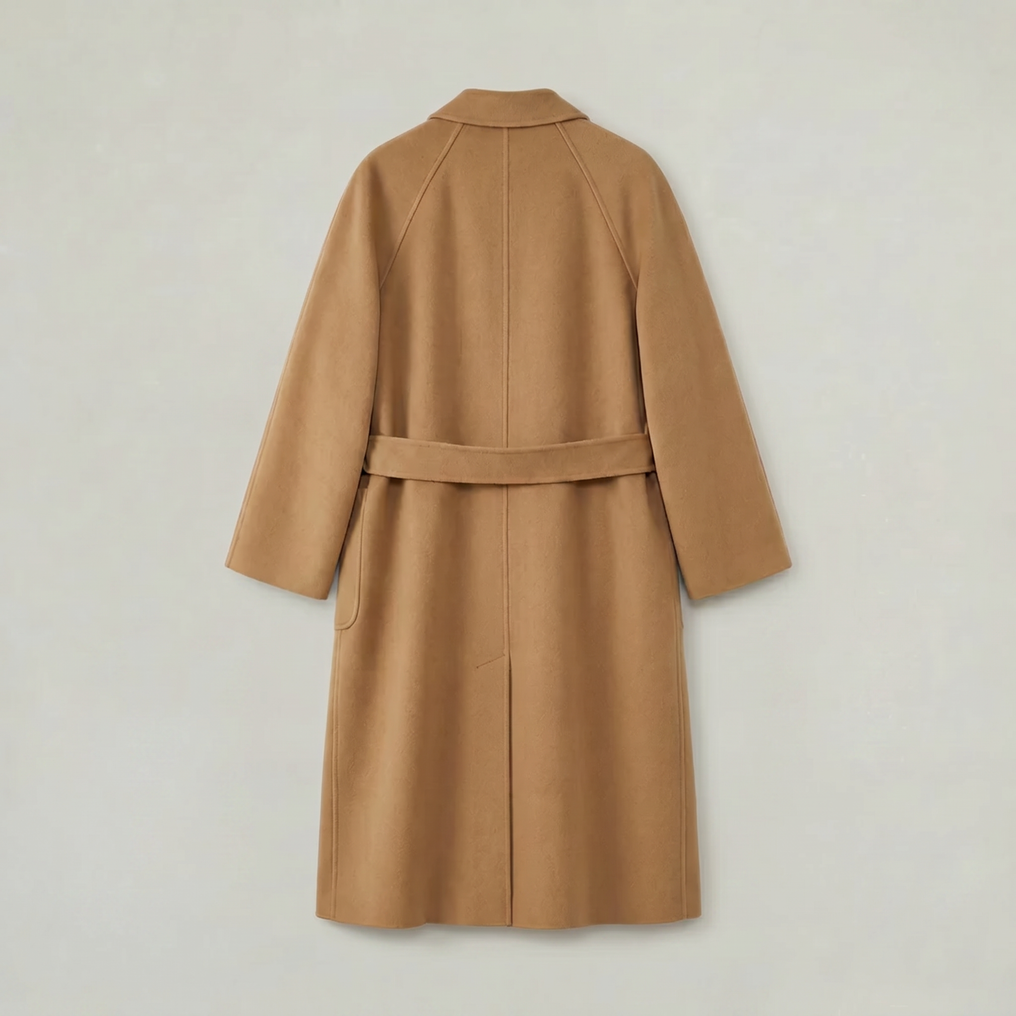 Women’s Wool Long Coat - Belted Tailored Fit