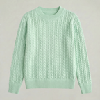 Women’s Knit Cable Sweater - Crewneck Regular Fit