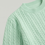 Women’s Knit Cable Sweater - Crewneck Regular Fit
