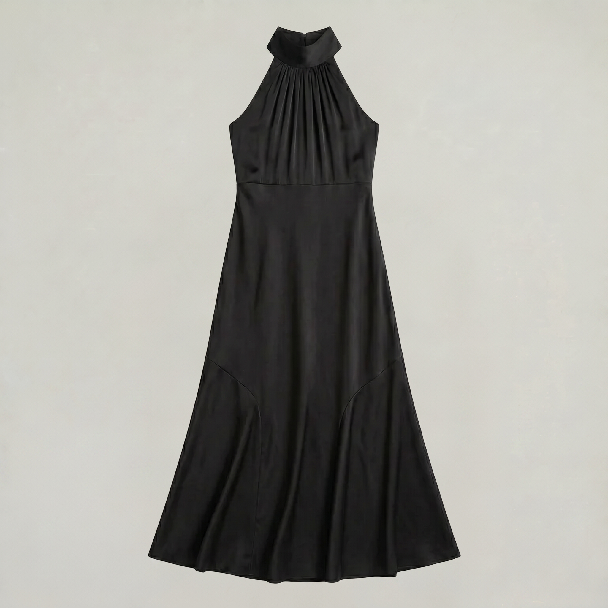Women’s Halter Neck Fluted Hem Maxi Dress