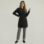 Women's Collarless Cardigan Sweater