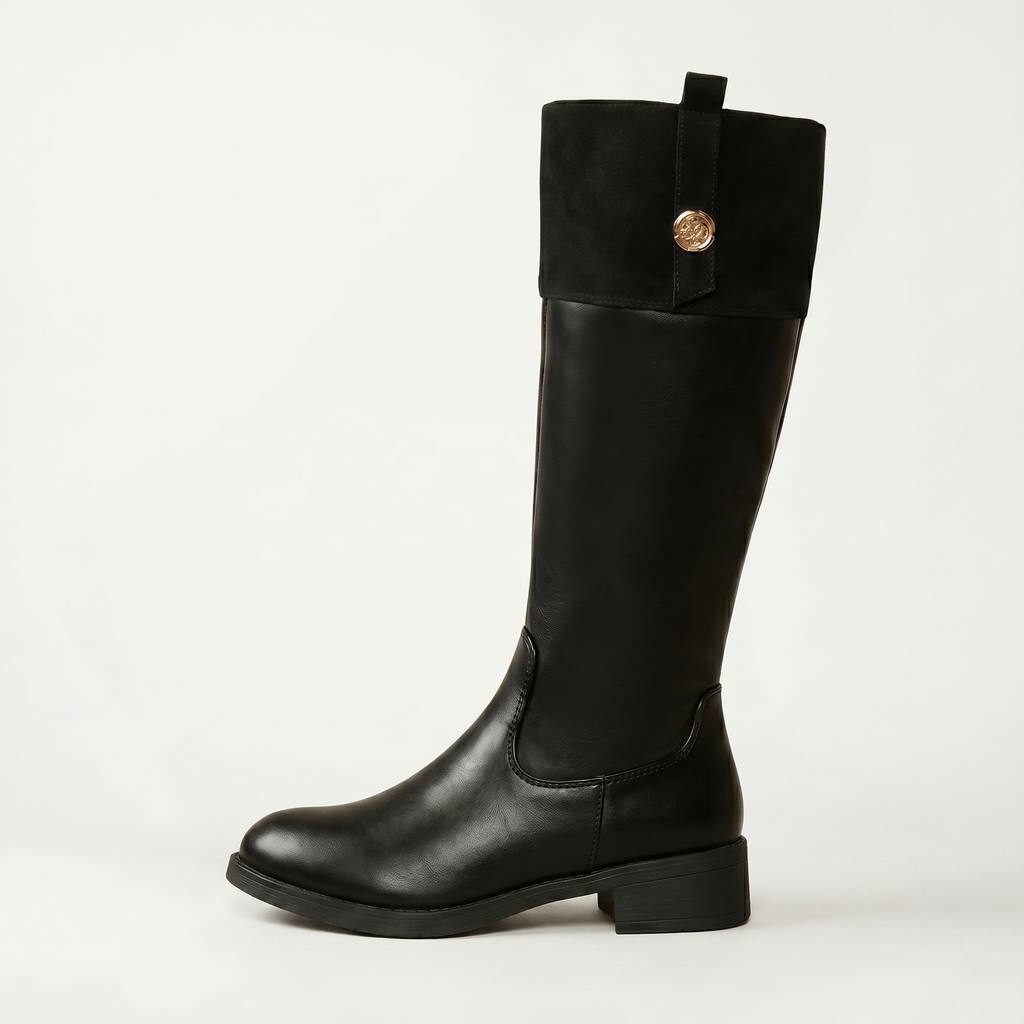 Women’s Tall Boots - Zip Side Low Heel Fit
