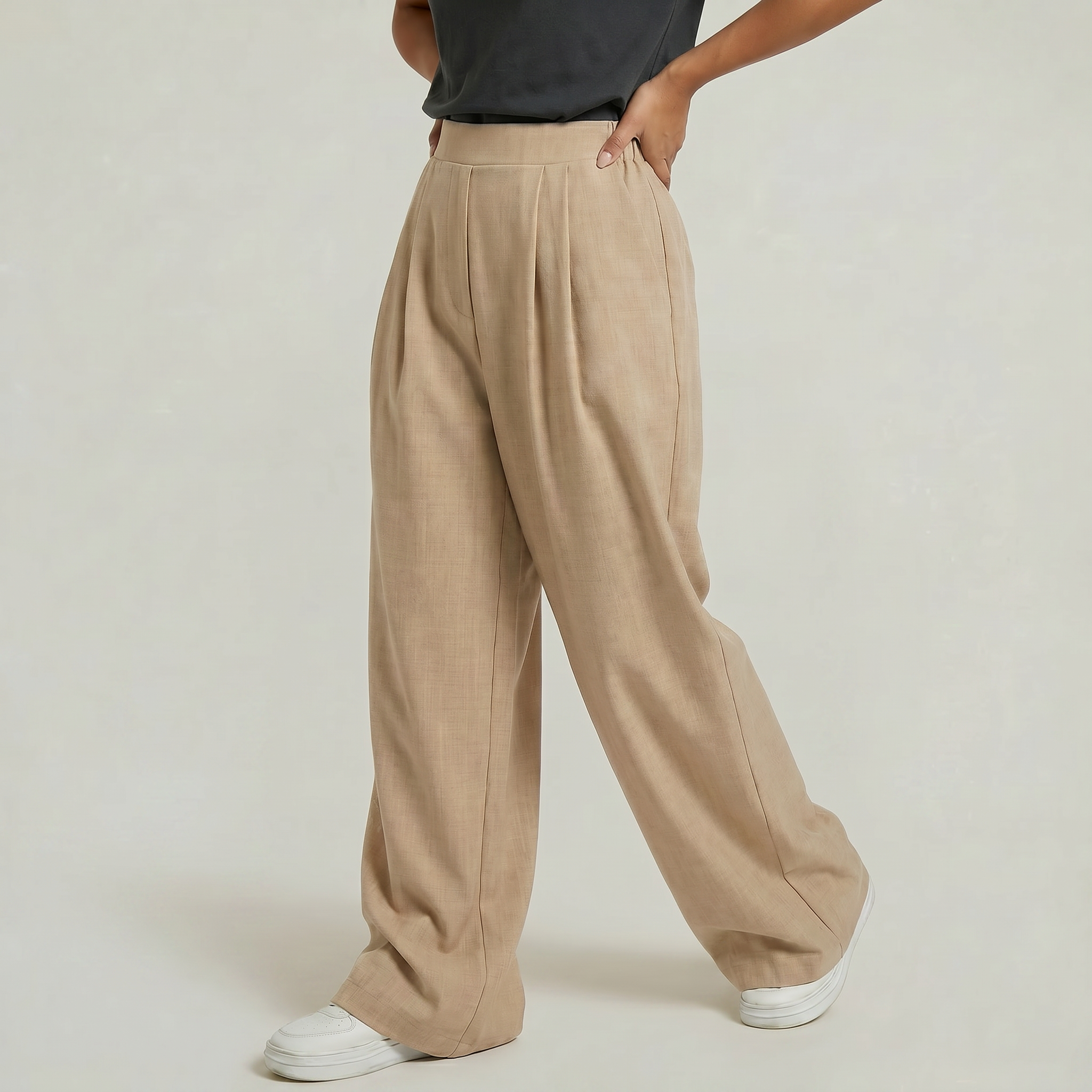 Women's High Waisted Wide Leg Trousers
