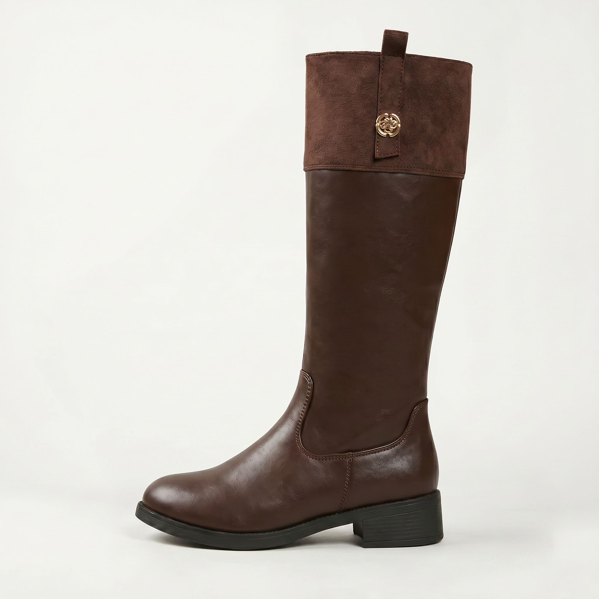 Women’s Tall Boots - Zip Side Low Heel Fit