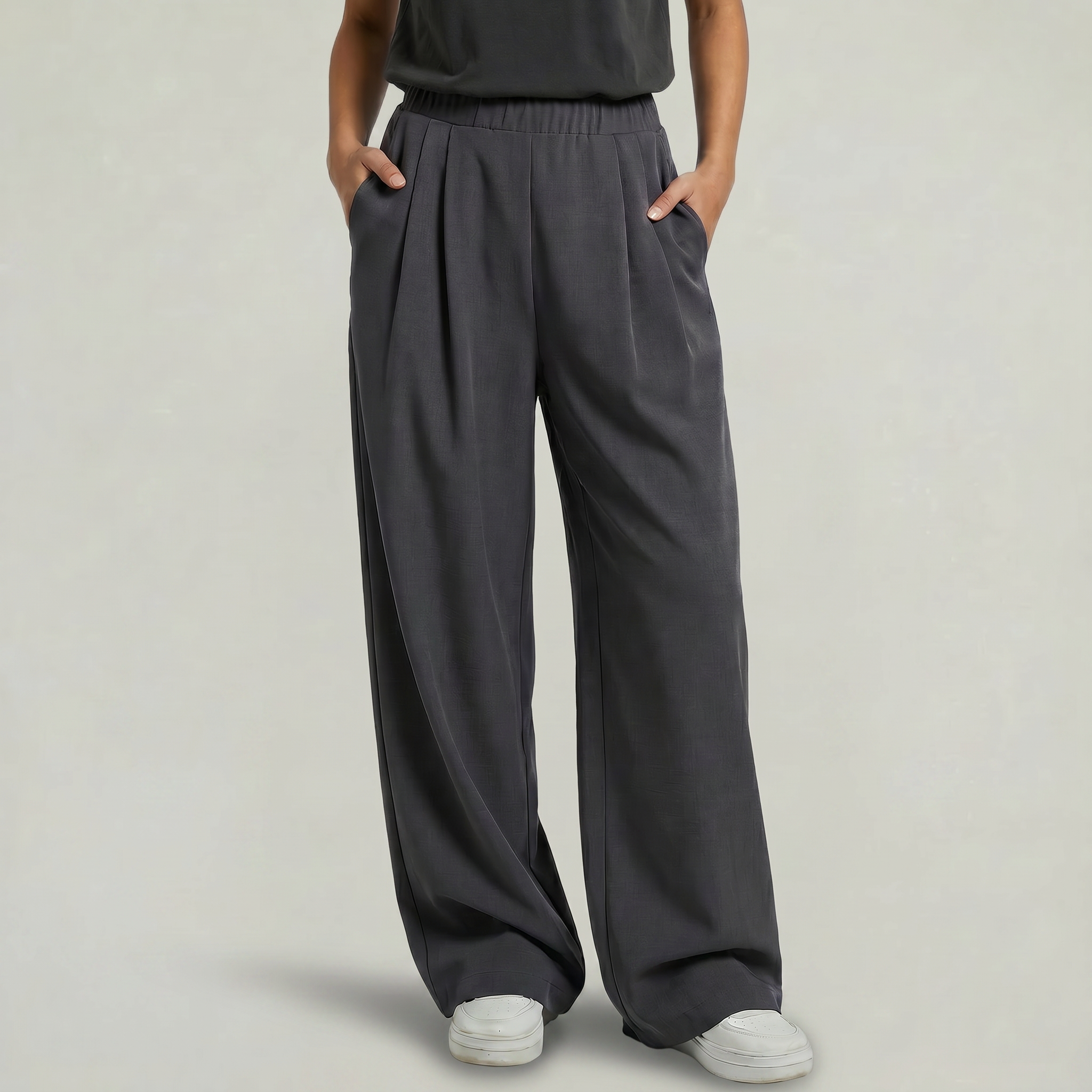 Women's High Waisted Wide Leg Trousers