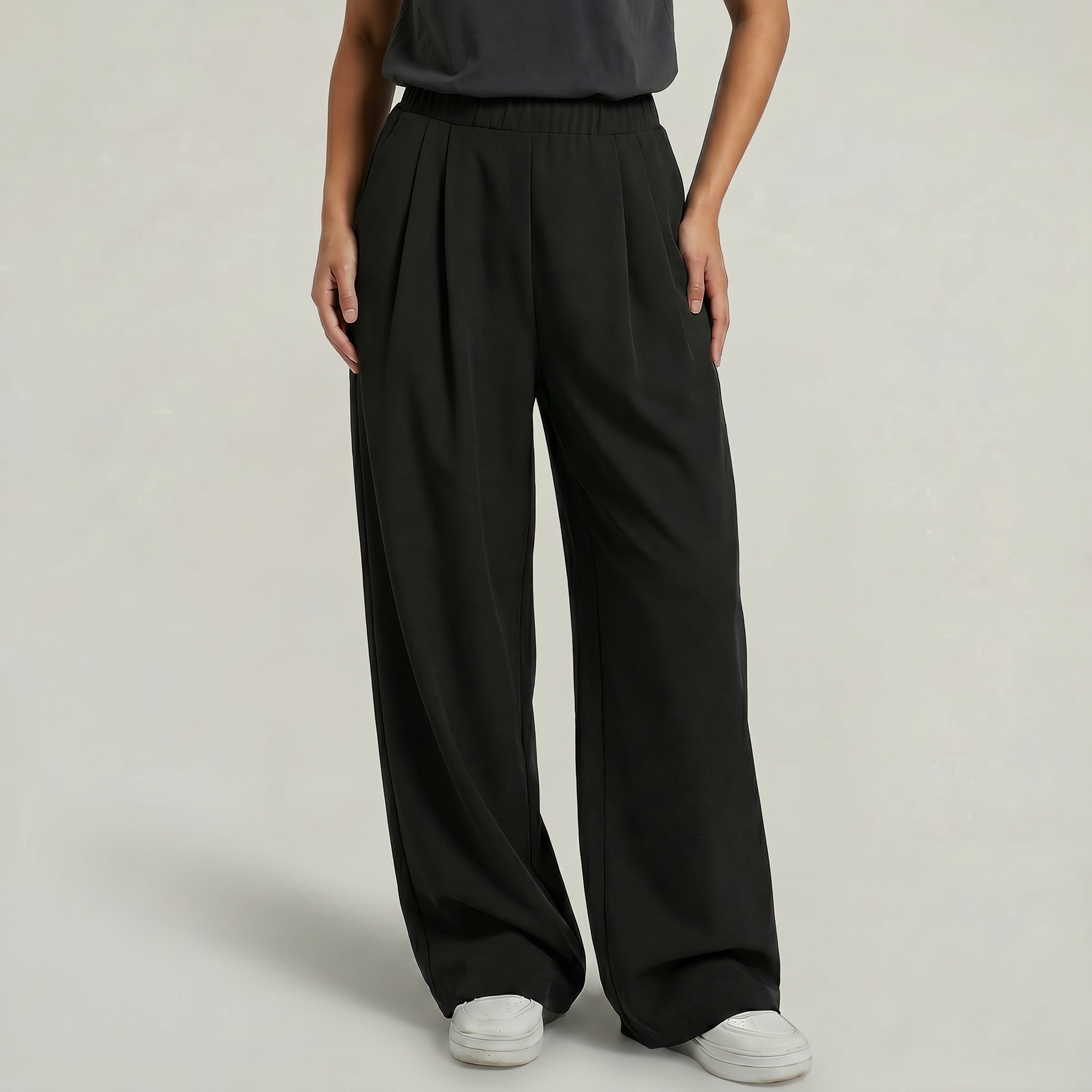 Women's High Waisted Wide Leg Trousers