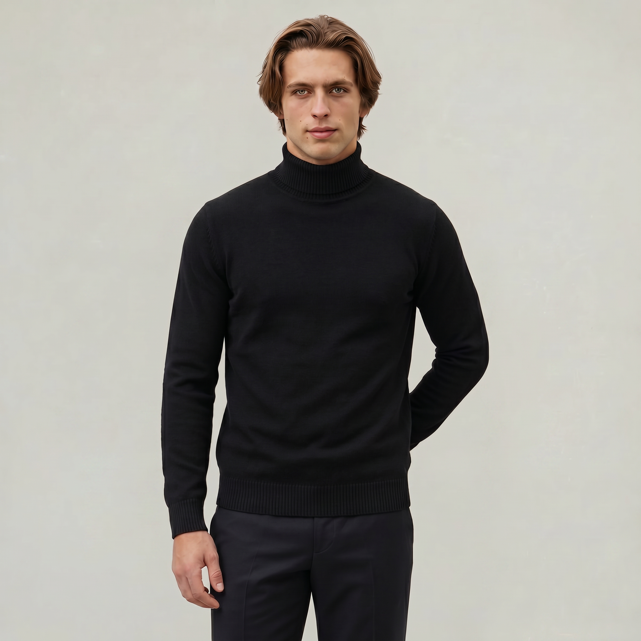 Men's Turtleneck Jumper – Roll Neck Skivvy