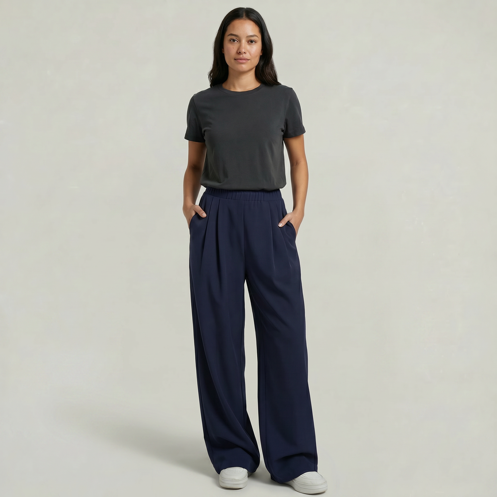 Women's High Waisted Wide Leg Trousers
