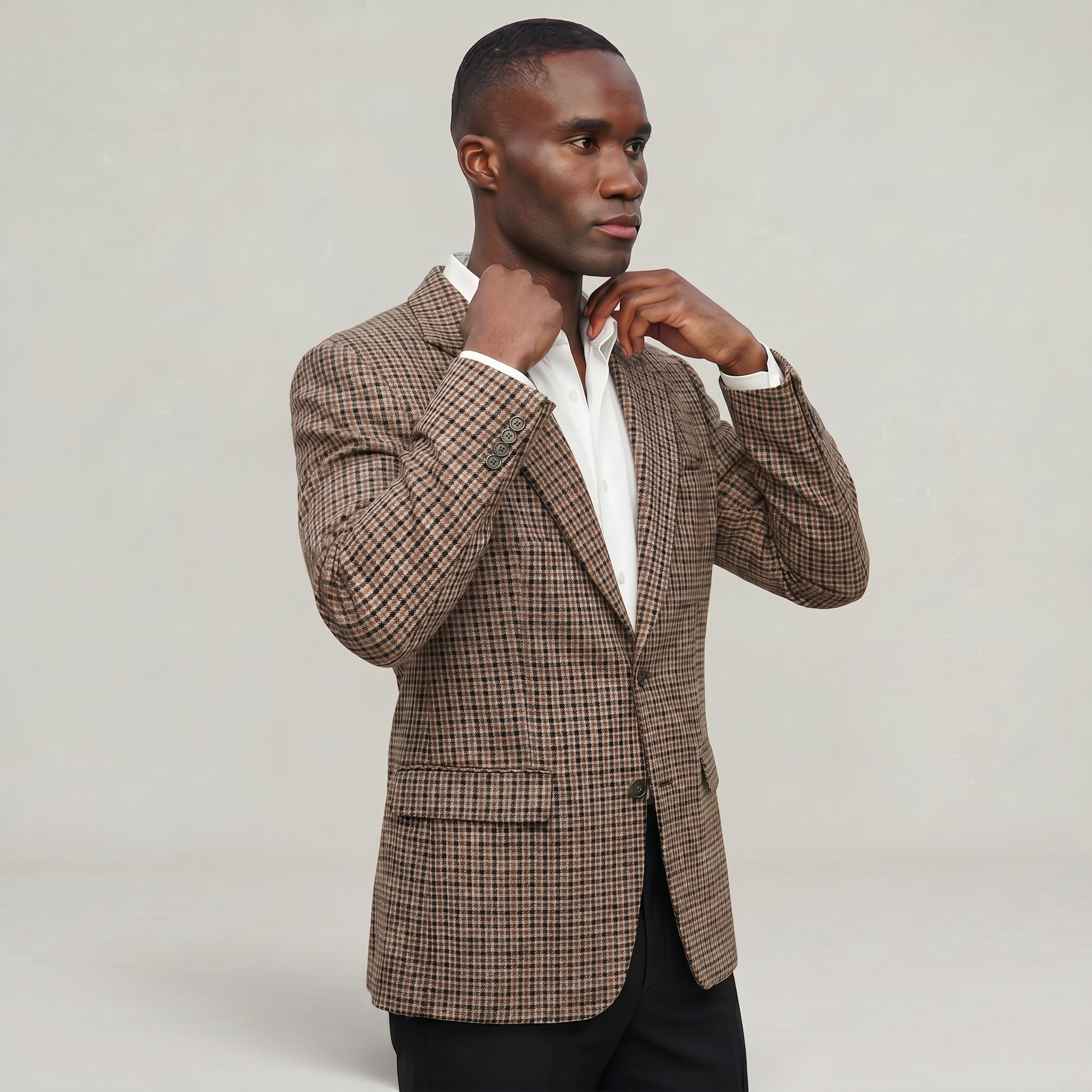 Men’s Check Blazer - Smart Casual Tailored Jacket