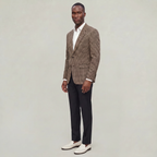 Men’s Check Blazer - Smart Casual Tailored Jacket