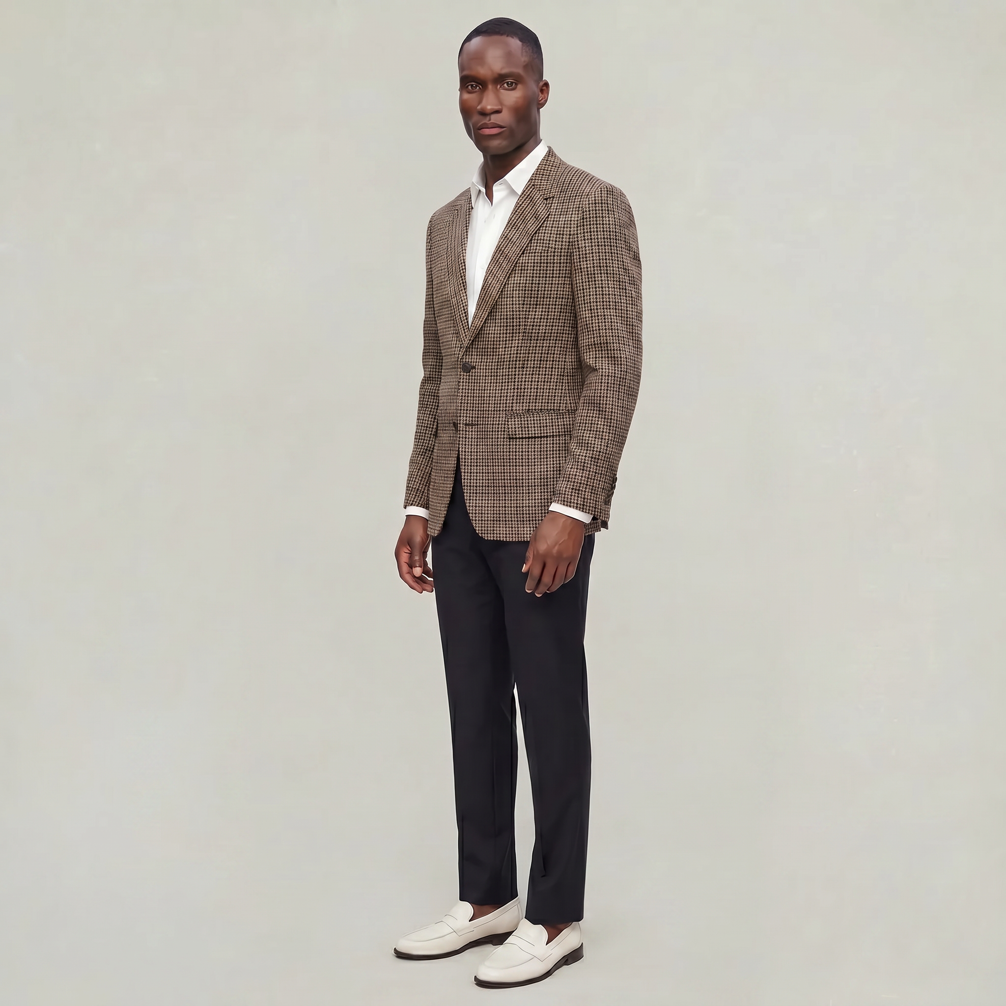 Men’s Check Blazer - Smart Casual Tailored Jacket