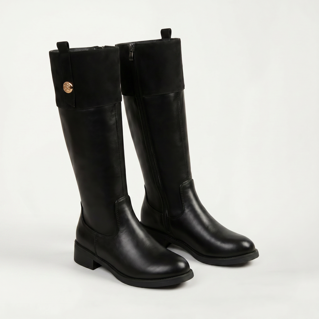 Women’s Tall Boots - Zip Side Low Heel Fit