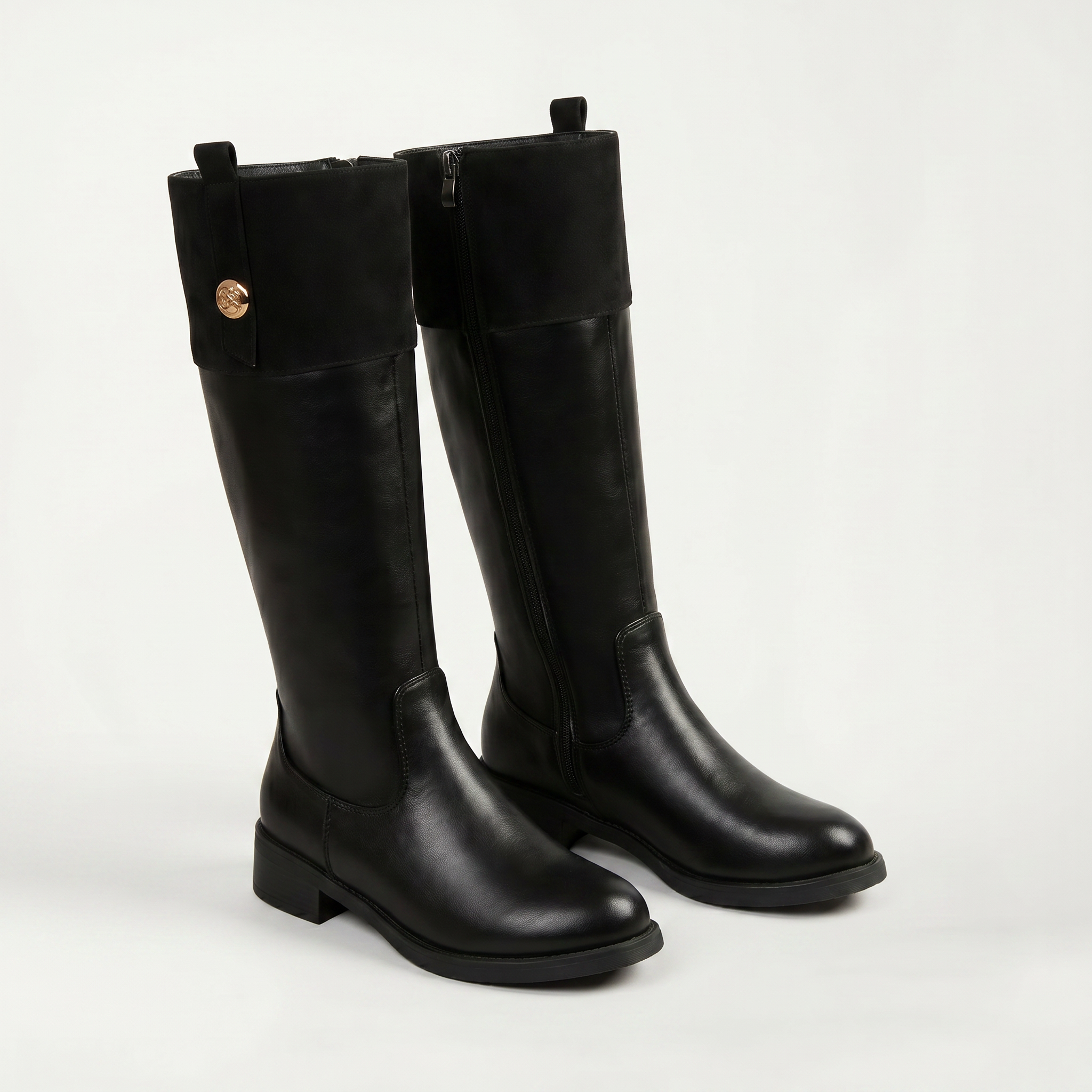 Women’s Tall Boots - Zip Side Low Heel Fit