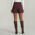 Women’s Solid Skort - High Waist Side Zipper Mini Shorts Skirt