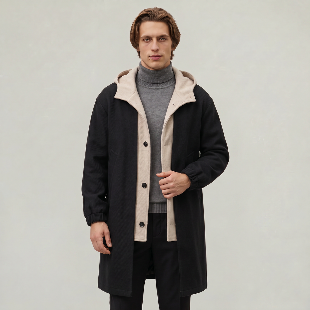 Men’s Hooded Long Coat