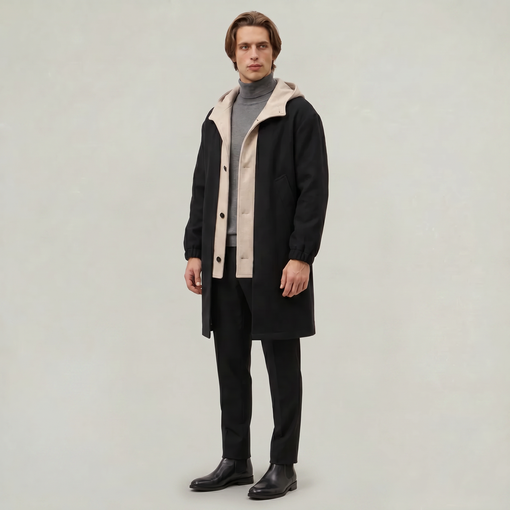 Men’s Hooded Long Coat