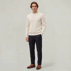 Men's Ribbed Knit Jumper – Crew Neck Pullover