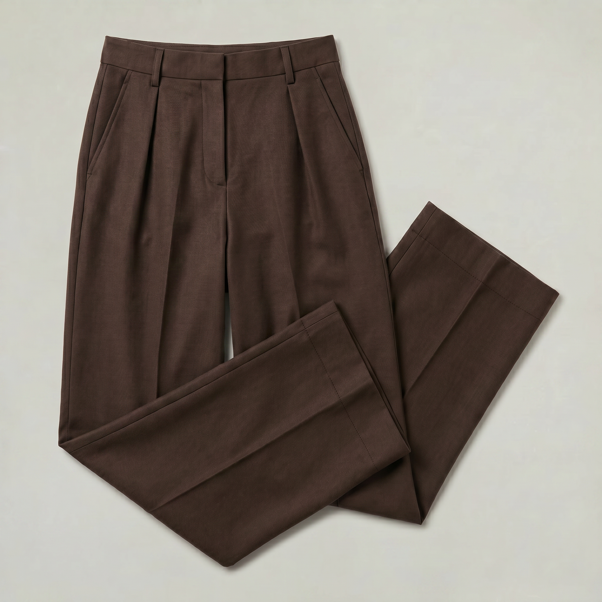 Women's High Waist Wide Leg Trousers - Tailored Smart Casual Straight Leg Pants