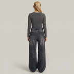 Women’s High Waisted Barrel Jeans - Loose Fit Straight Leg Denim