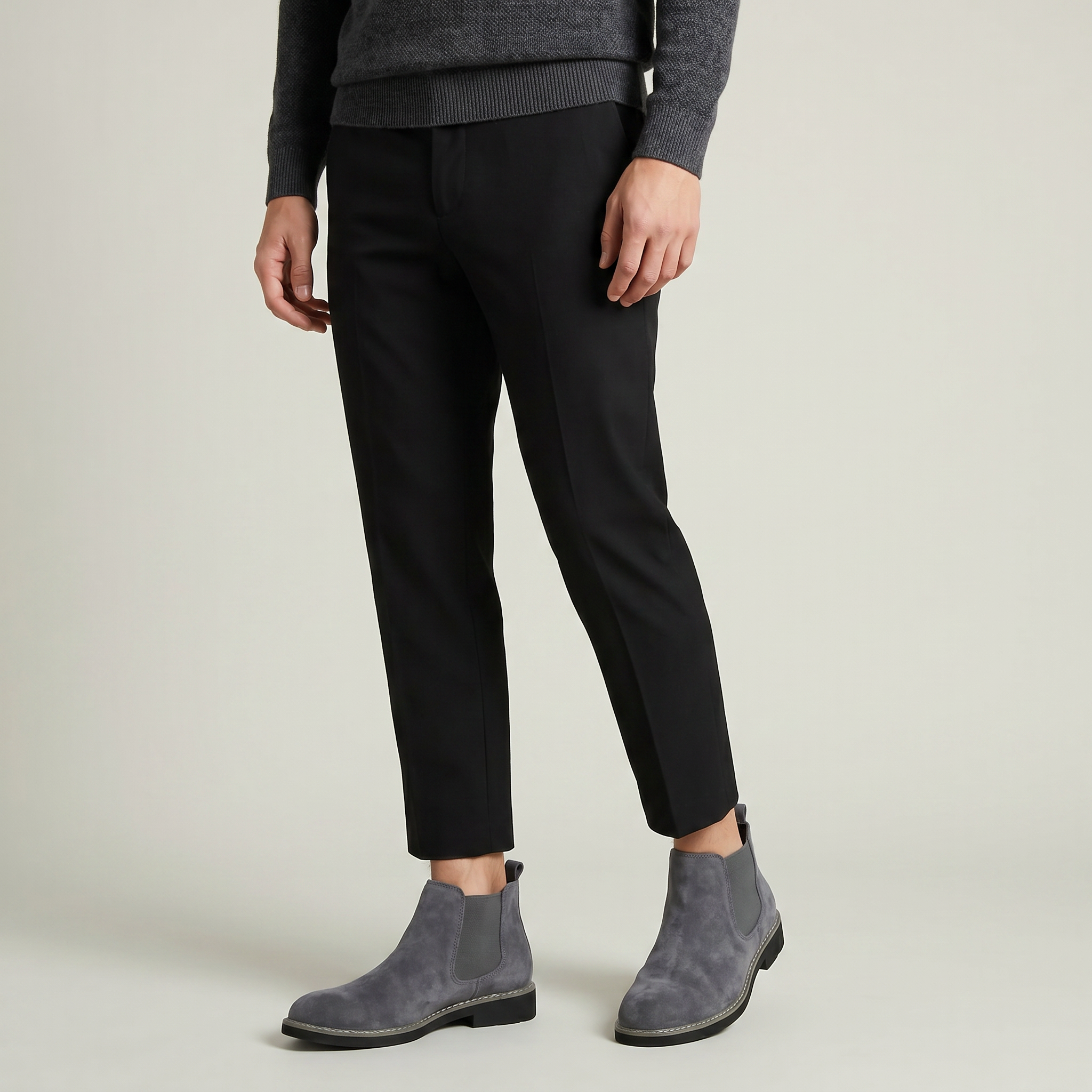 Men's Suede Slip-On Chelsea Boots