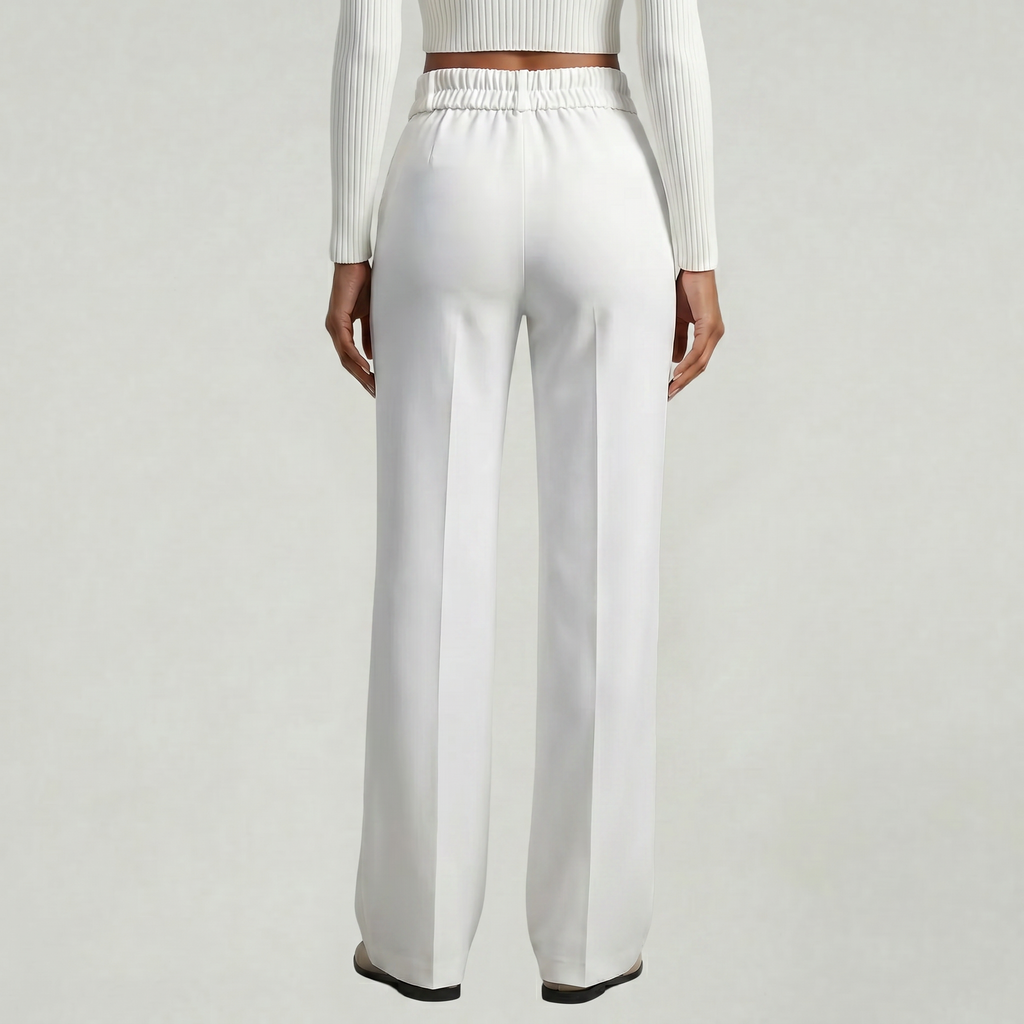 Women’s Suit Pants - Straight Leg Flat Front Loose Fit