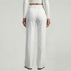 Women’s Suit Pants - Straight Leg Flat Front Loose Fit