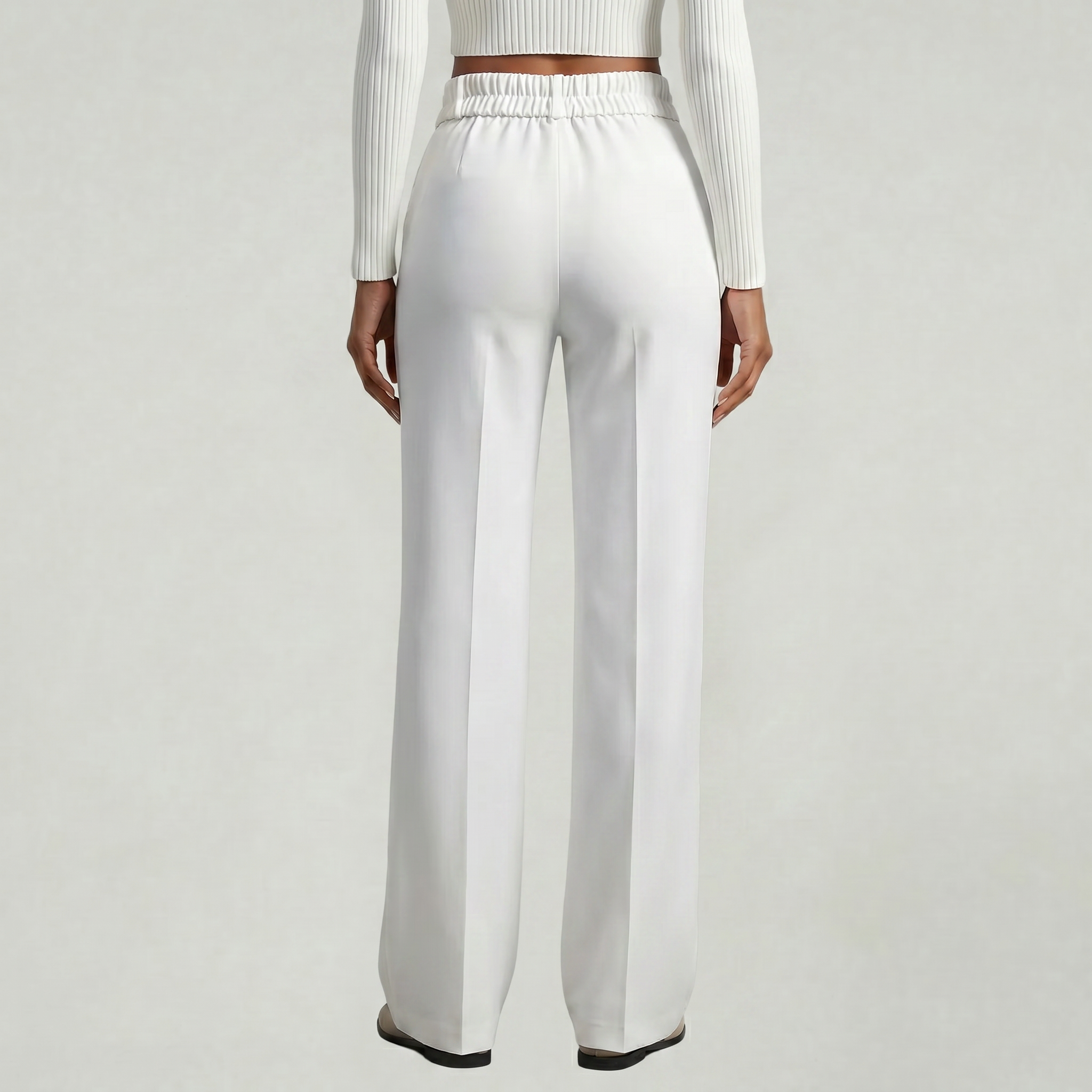 Women’s Suit Pants - Straight Leg Flat Front Loose Fit