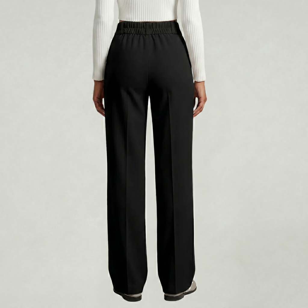 Women’s Suit Pants - Straight Leg Flat Front Loose Fit