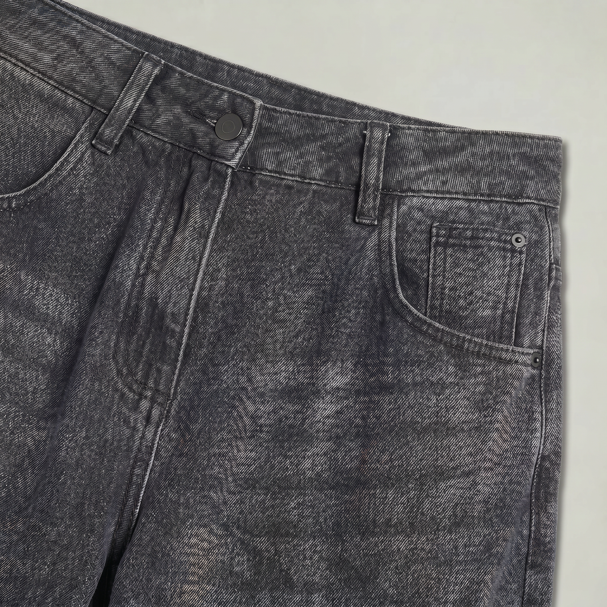 Women’s High Waisted Barrel Jeans - Loose Fit Straight Leg Denim
