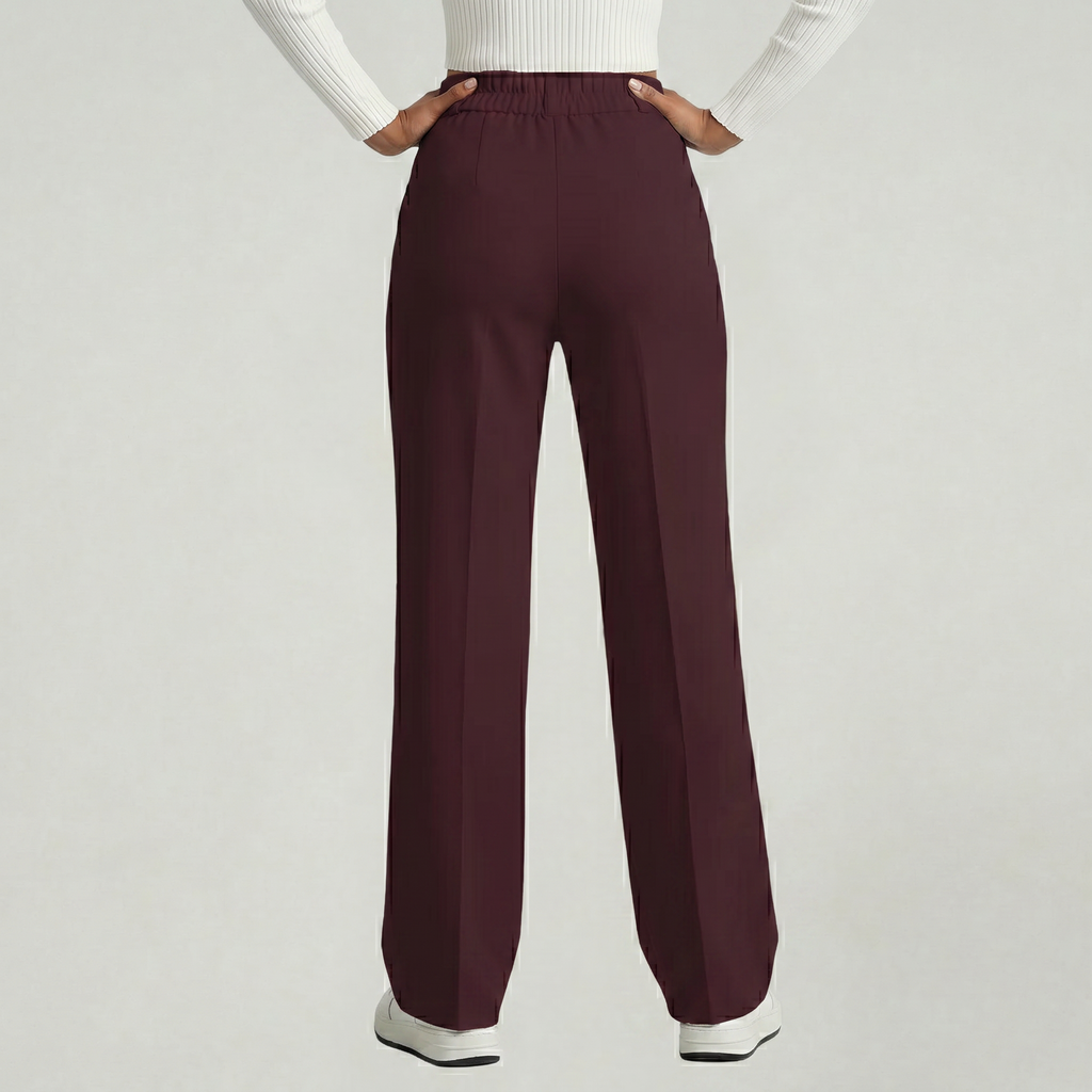 Women’s Suit Pants - Straight Leg Flat Front Loose Fit
