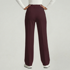 Women’s Suit Pants - Straight Leg Flat Front Loose Fit