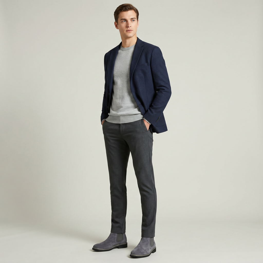 Men's Suede Slip-On Chelsea Boots