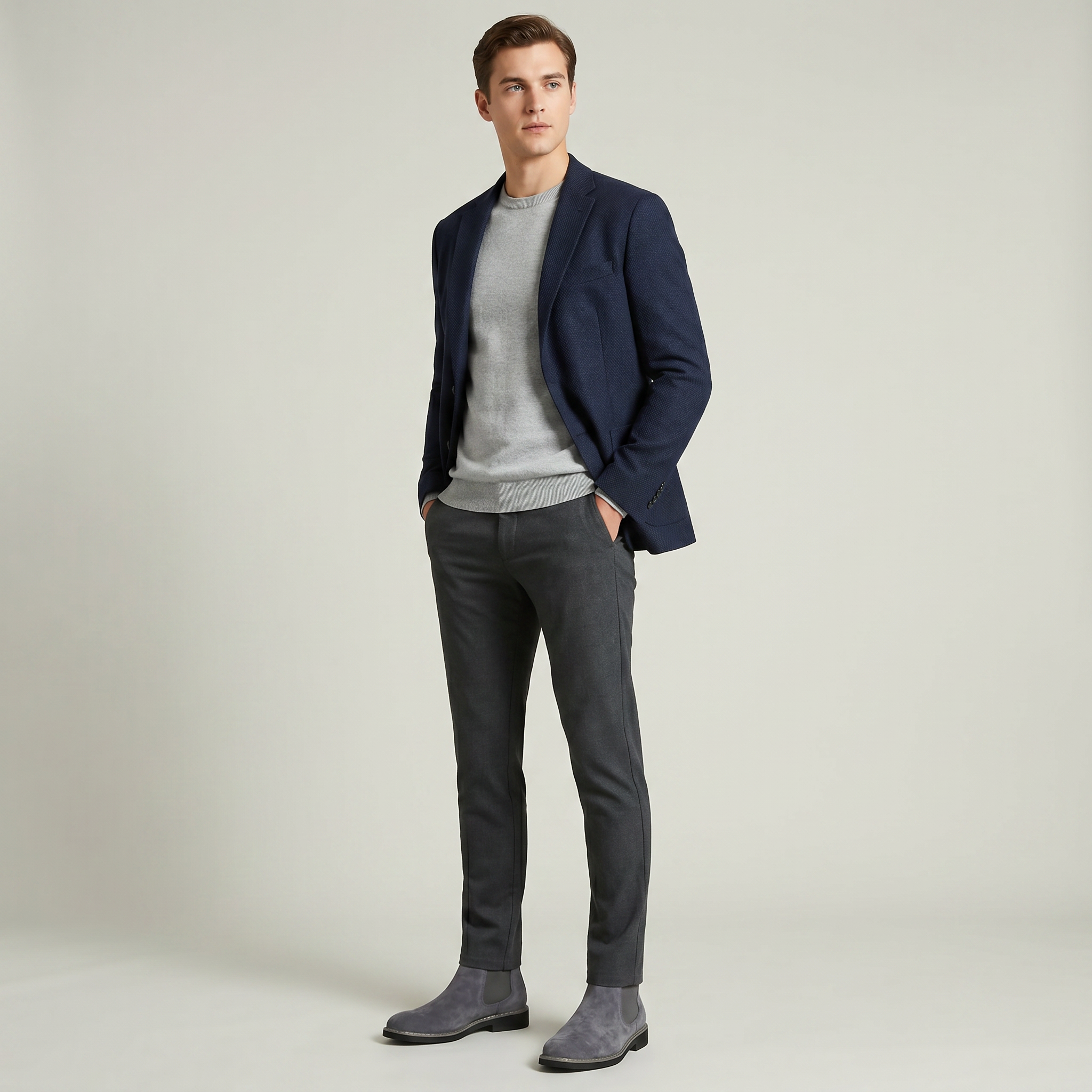 Men's Suede Slip-On Chelsea Boots