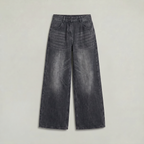 Women’s High Waisted Barrel Jeans - Loose Fit Straight Leg Denim