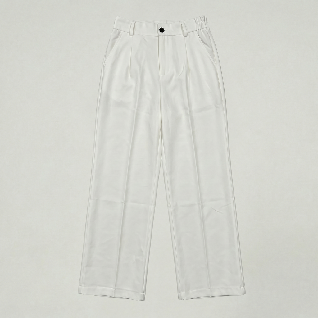 Women’s Suit Pants - Straight Leg Flat Front Loose Fit