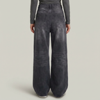 Women’s High Waisted Barrel Jeans - Loose Fit Straight Leg Denim