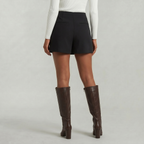 Women’s Solid Skort - High Waist Side Zipper Mini Shorts Skirt