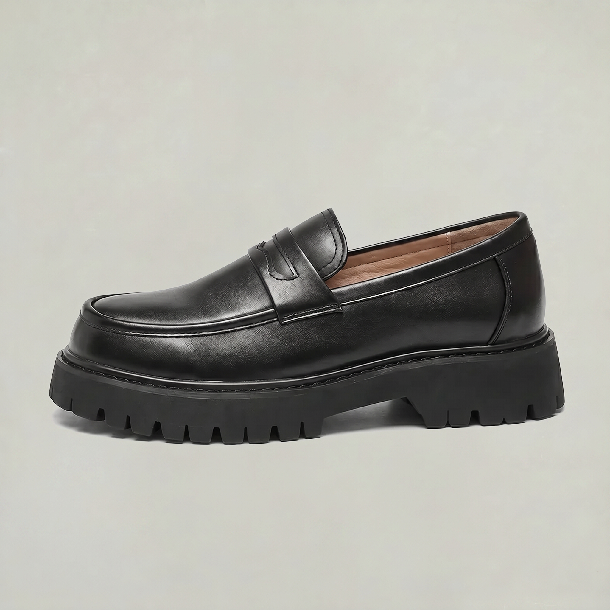Men’s Chunky Loafers - Thick Sole Slip-On Shoes