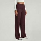 Women’s Suit Pants - Straight Leg Flat Front Loose Fit